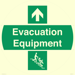 Evacuation Equipment directional with arrows